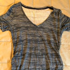Old Navy Blue Striped Maternity Shirt